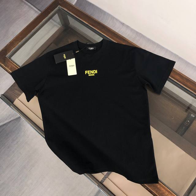 款号:F064 fendi 芬迪 25Ss 大师亲手设计潮牌新品印花圆领短袖T恤 春夏最新砖柜同步 Os落肩版型 - 260G双纱纯棉顶级面料 手感柔软 百分百