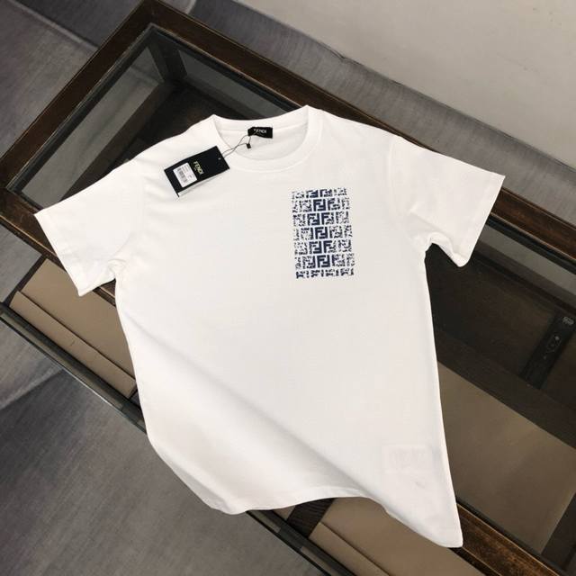 款号:F061 fendi 芬迪 25Ss 大师亲手设计潮牌新品印花圆领短袖T恤 春夏最新砖柜同步 Os落肩版型 - 260G双纱纯棉顶级面料 手感柔软 百分百