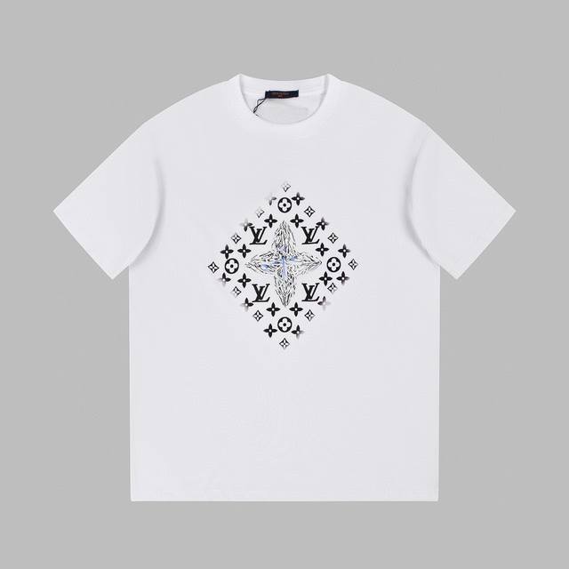 上新款号 B193 Louis Vuitton 路易威登 24Ss Lv大师亲手设计涂鸦款 进口机直喷图案印花短袖T恤 定制260克同缸染面料 手感非常舒服 春
