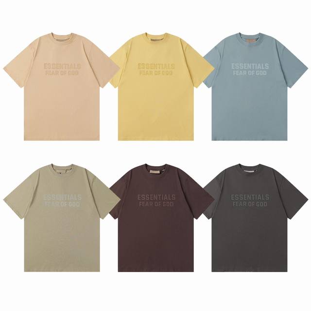 f053# Ss Essentials Fear Of God Fog 原版定制荧光反立体硅胶短袖T恤 高品质 原版定制面料 原厂品质 做工细节做到极致 区别市