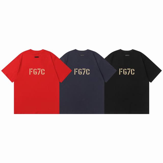 f032# Ss 新款Fog Fear Of God 背后Fg7C字Logo植绒Jerry同款短袖T恤 高品质 原版定制面料 原厂品质 做工细节做到极致 区别市
