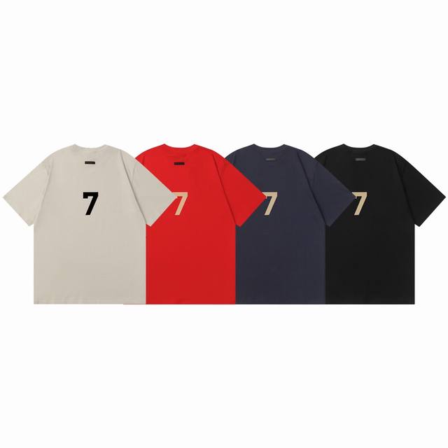 f030# Ss 新款Fog Fear Of God 7字Logo植绒Jerry同款短袖T恤 高品质 原版定制面料 原厂品质 做工细节做到极致 区别市场普通货