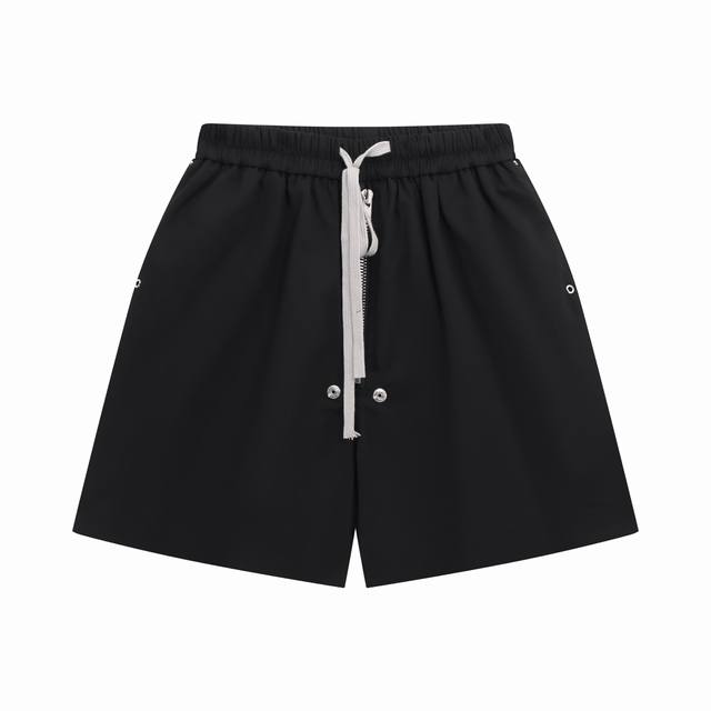 Ro 2025春夏暗黑 风格复线开孔鸡眼设计透气宽松休闲短裤 男女同款 Xs- L