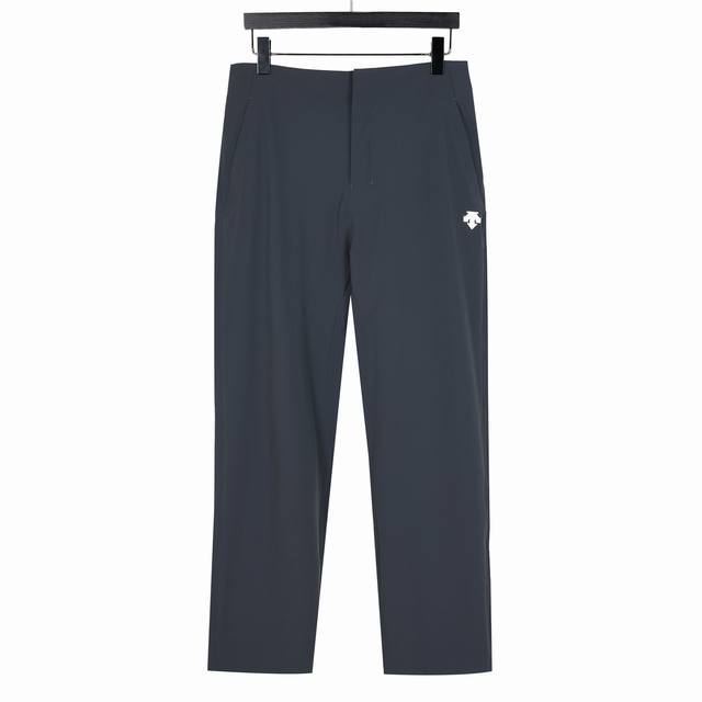 Descente 旋钮松紧 速干商务长裤 灰蓝色细节图