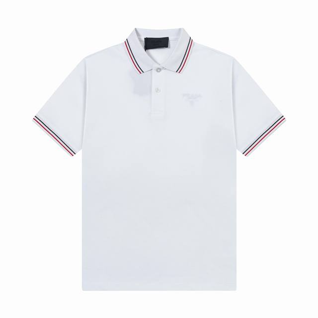 品牌 普拉达 prada 面料 纯棉丝光珠地 克重 260 颜色 黑色 白色 尺码 M-Xxl 原版定制1 1细节还原 三标Logo齐全 高端定制 刺绣Logo