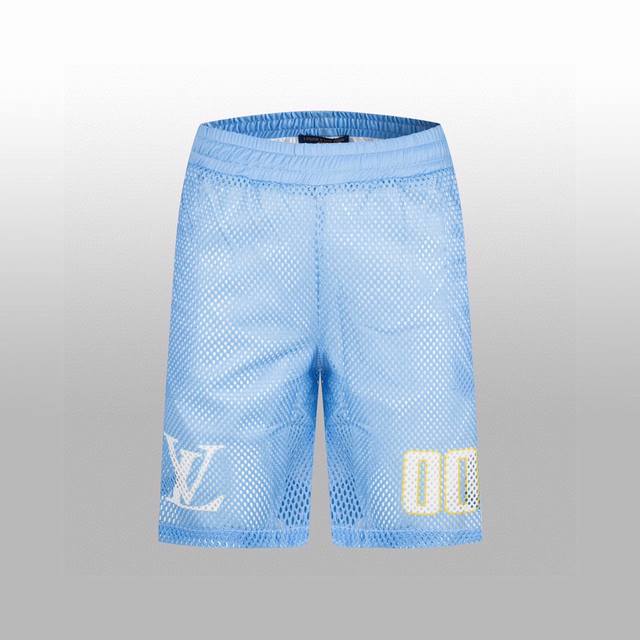 高版本 1V 春夏新款短裤 T-Shirt 3D立体喷绘 重工艺单品网格双00 袖子拼接工艺 订制螺纹领经典超好看 完美细节处理 上身满分 尺码 Xssml
