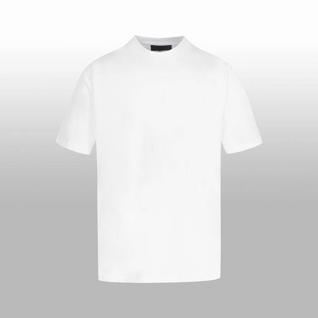 高版本 prad* 春夏新款短袖T-Shirt 简约情侣款 进口机贴布绣 日常通勤男女轻松驾驭 260克面料立体剪裁经典超好看 完美细节处理 上身满分 颜色 黑