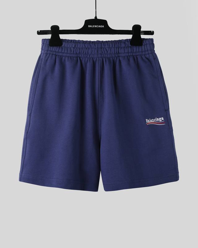 balenciaga 25Ss 可乐刺绣短裤 市面最高版本 原版开发定织480G面料 高度还原 洗水处理 手感厚重 质感区别市场货 size Xs S M L