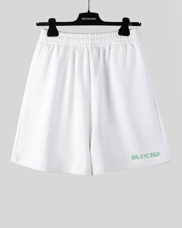balenciaga 25Ss 市面最高版本 Logo夜光印花短裤 原版开发定织480G面料 高度还原 洗水处理 手感厚重 质感区别市场货 size Xs S