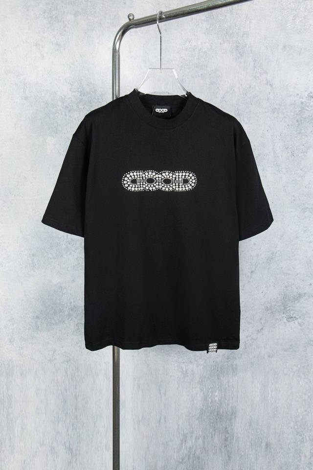 款号 D006# goodbrand 25Ss 进口钻片重工短袖T恤 yb一比一开发 100%棉 采用订色订染毛圈纯棉衣面 250G双股双纱 手感舒适 进口针织