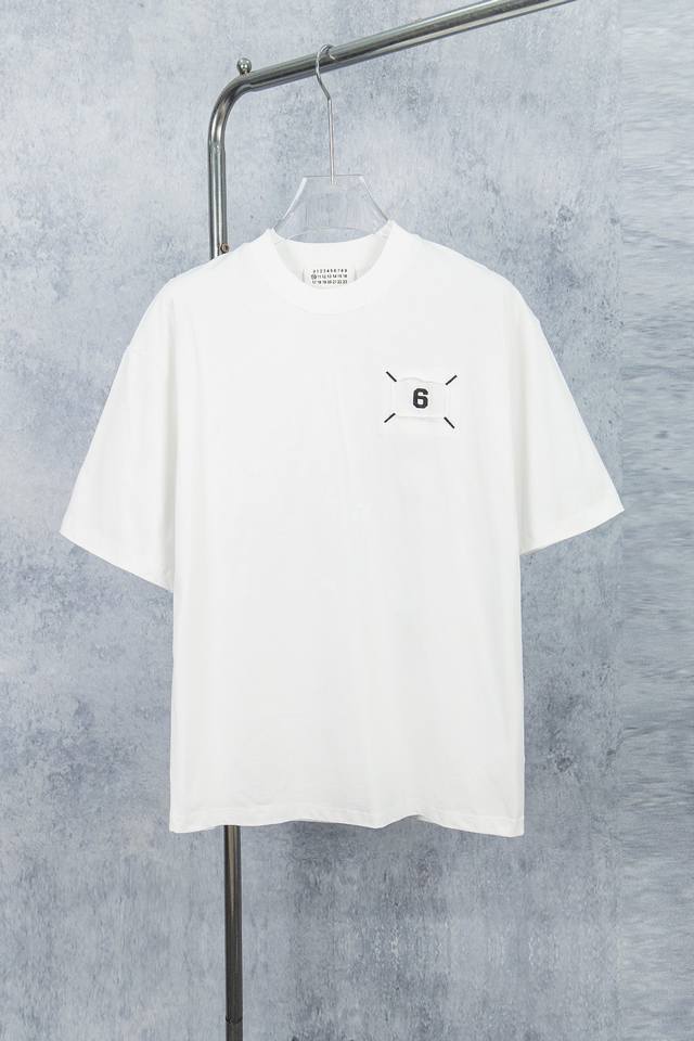 款号 M018# maison Martin Margiela 梅森马吉拉25Ss 植绒贴布刺绣短袖T恤 yb一比一开发 100%棉 采用订色订染毛圈纯棉衣面