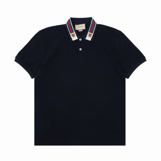 cucci 古驰 虎头刺绣Logo短袖polo衫 size Xs-L