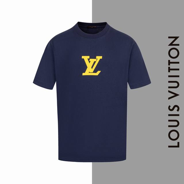 款号#Z58 lv小标字母发泡印花圆领短袖 louisvuitton官网一致款式 面料 32支双纱280克纯棉面料 同缸同色织染螺纹 颜色一致 工艺 进口机器植
