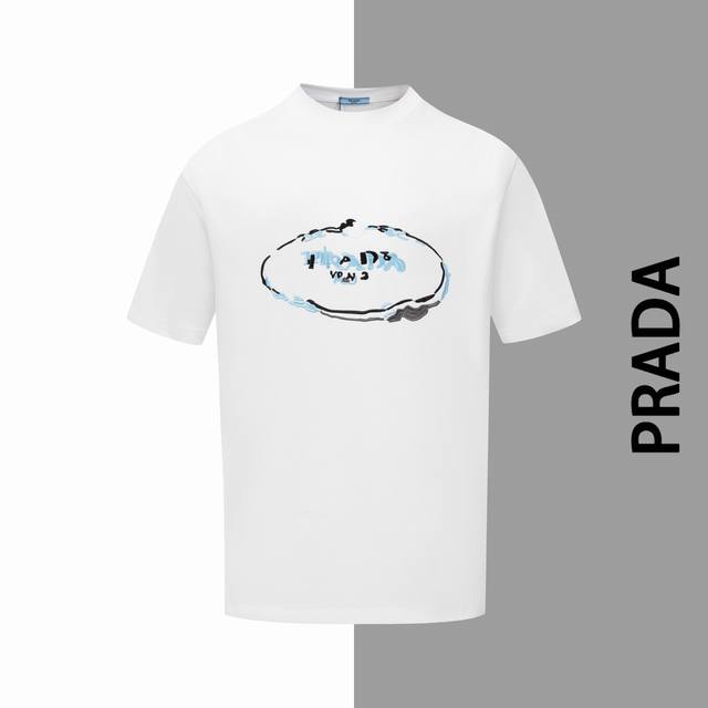 款号#Z41 普拉达圆圈彩色字母刺绣圆领短袖 prada 官网一致款式 面料 32支双纱280克纯棉面料 同缸同色织染螺纹 颜色一致 工艺 进口机器饱满万针字母