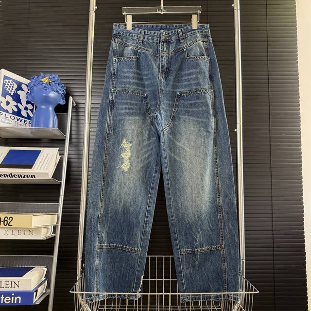 当天到货 现货现配 Louis Vuitton Lv路易威登25Ss驴牌绿松石牛仔裤 定制蓝爵密织棉韵 温润如棉 舒适贴肤 前后以西部风格育克 演绎 时装秀传递