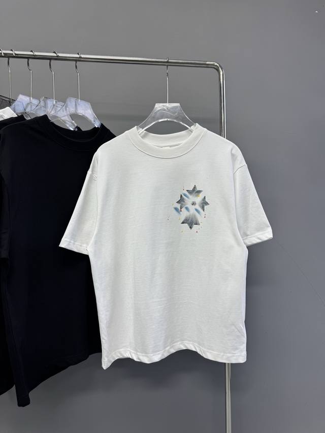 款号 8052-高端品质 25夏季最新Choice Hearts手绘涂鸦短袖 面料 280G纯棉双纱 颜色 黑 白 尺码 S-Xl