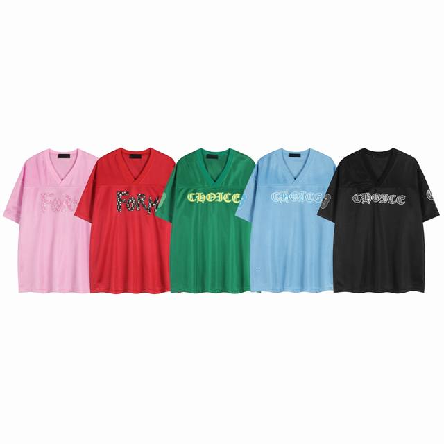白底细节图 款号 9074-高端品质Choicehearts 夏日限定多巴胺网眼双层短袖 颜色 黑 蓝 绿 粉 红 尺码 S-Xl s 衣长68 胸围120 肩