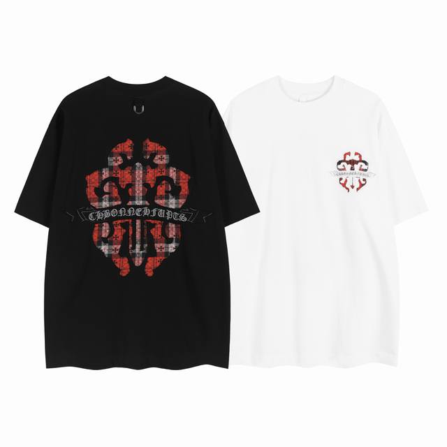 白底细节图 款号 9035-高端品质Choice Hearts贴布重工刺绣手工减破五金配饰手短袖 面料 280G纯棉双纱 颜色 黑 白 尺码 S-Xl