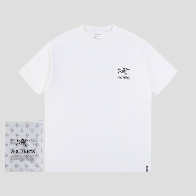 始祖鸟 Ayc Teryx F725-2 Fw短袖T恤 小鸟字母Logo刺绣 高端32S双纱280克面料 重磅面料 定制拉架罗纹同缸同染 三标齐全 男女同款 颜