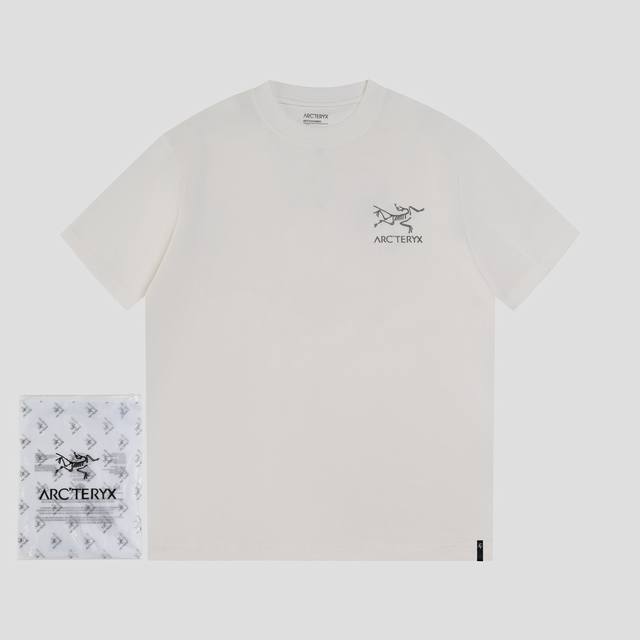 Ayc Teryx 始祖鸟 款号723-6 Fw短袖T恤 小鸟字母Logo反光印花短袖 高端32S双纱280克面料 重磅面料 定制拉架罗纹同缸同染 三标齐全 男