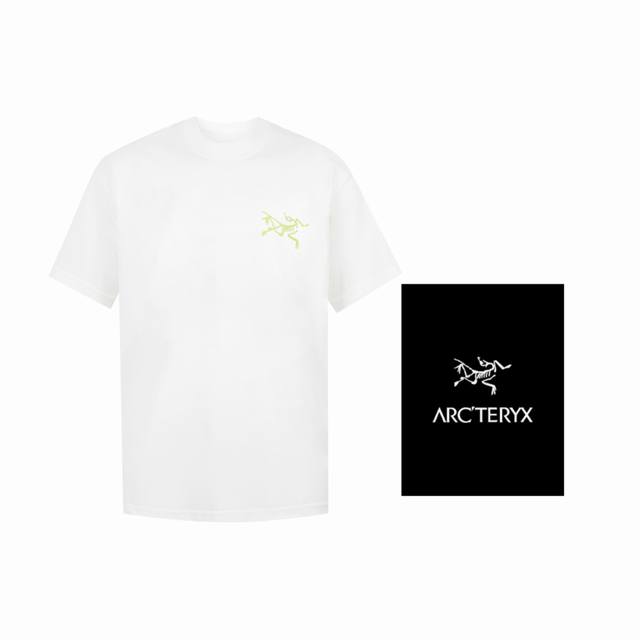 Ayc Teryx 始祖鸟] Fw短袖T恤 小鸟字母Logo夜光印花 高端32S双纱280克面料 重磅面料 定制拉架罗纹同缸同染 三标齐全 男女同款 颜色 黑色