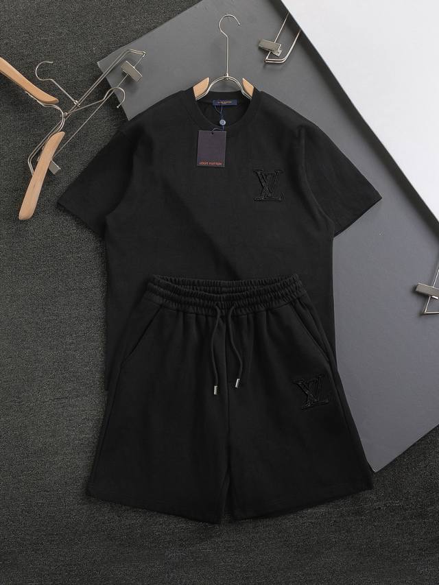 Louis Vuitton 路易威登 1V 驴家 微宽版型S-Xl 套装 lv 25Ss专柜同步上架 经典款 前后幅胸口镂空立体平纹字母刺绣后幅大Logo刺绣+