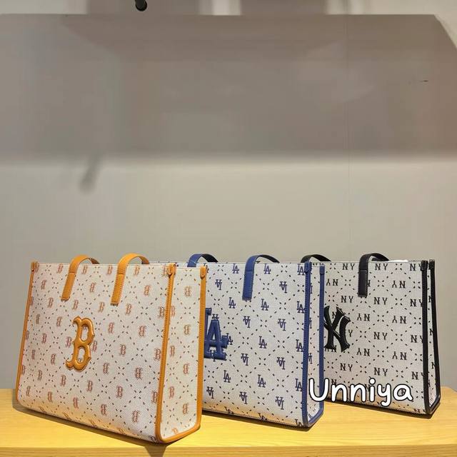 高品质 mlb23款托特包 大号 款号 103 颜色 黑色 橘色 蓝色 尺寸 39X13X30Cm