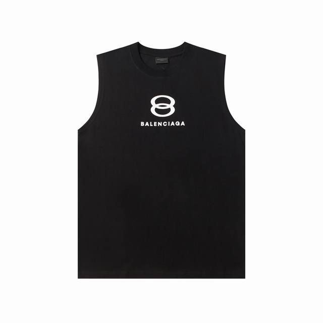 336款 新款 balenciga 巴黎世家 前后Logo字母印花背心 标准全身印花技术 纯棉柔软面料 对色定染面料 超精细平网印花工艺 潮流感十足 定染纯棉面