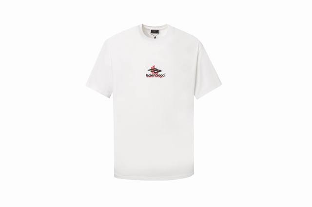 2428款 新款 高品质 Balenciga 巴黎世家 最新系列 重影Logo字母T恤 克重高达245克 纯棉双纱面料 三标齐全 版型属于休闲宽松小落肩的版型裁
