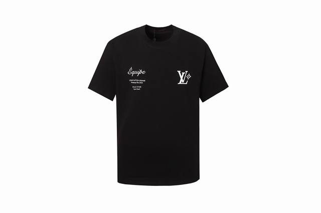 2408款 新款 高品质 Lv 路易威登23Ss 新款员工服字母短袖 进口印花手感光滑 面料采用定制245克纯棉双纱面料 上身效果宽松休闲 三标齐全 男女同款