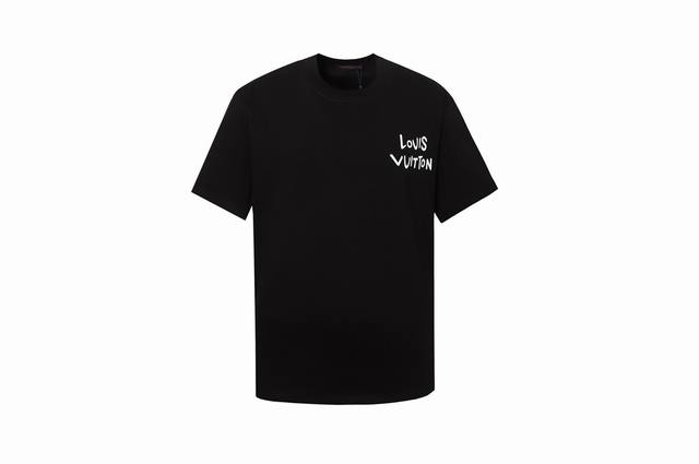 2407款 新款 高品质 Lv 路易威登23Ss 乐器短袖 定制双纱245克 面料采用纯棉精梳棉面料 色定染面料 超精细平网印花工艺 上身效果宽松休闲 三标齐全