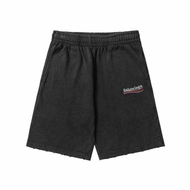 617款 新款 最高品质-Balenci*Ga 可乐经典款重工炒盐磨破工艺#可乐海浪刺绣卫裤 阔腿版型设计 配合上下同宽大直筒裤形 前裤袋打枣工艺 很显腿长 采