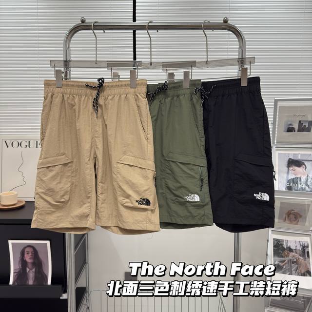 北面Tnf工装大口袋情侣款短裤5分裤 万针刺绣Logo夏季男士短裤大码男装短裤 7Qsb tnf北面The North Face多口袋Ue黑标City Shor
