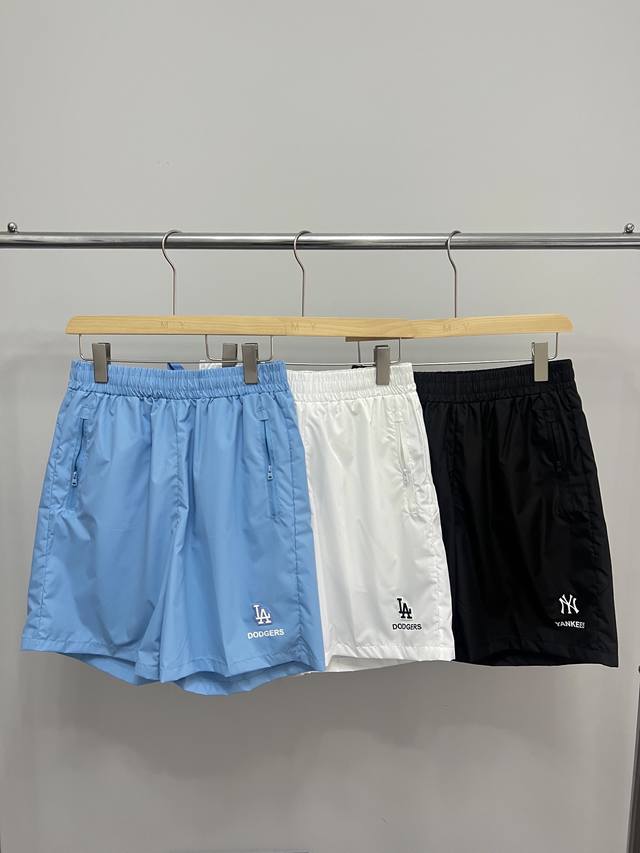 smb03-Ny短裤刺绣 mlb 情侣款 专柜面料 黑色 浅蓝色 白色+套网 S-2Xl 三标一致