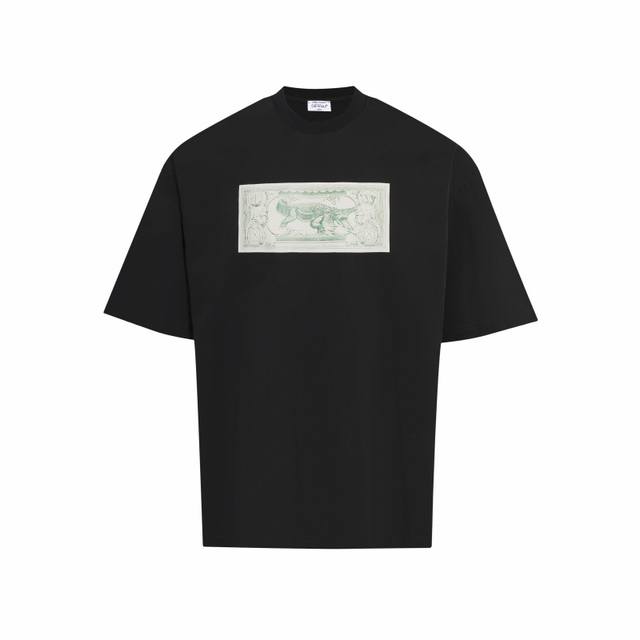 款号 Of47 顶级版本 off-White新品爆款Ow25Ss 使钱巨鳄 钞票图案短袖T恤 oversize版型 最大码可穿到220斤左右 胖子也可以大胆入手