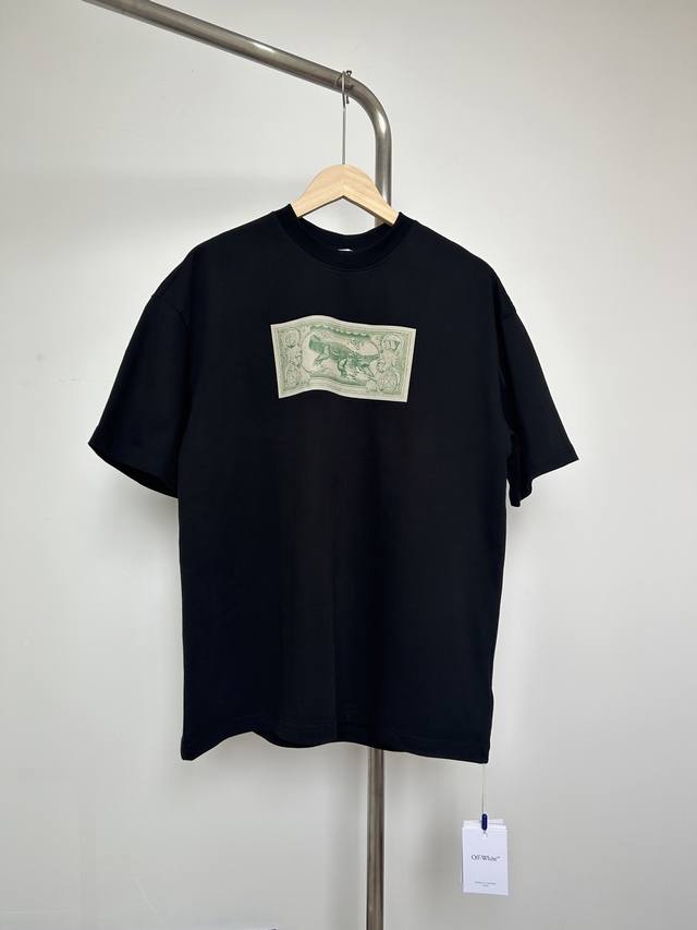 挂拍细节 款号 Of47 顶级版本 off-White新品爆款Ow25Ss 使钱巨鳄 钞票图案短袖T恤 oversize版型 最大码可穿到220斤左右 胖子也可