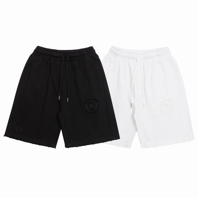 6229# 克罗心夏季洗水磨破短裤设计 320克毛圈卫衣 尺码S M L Xl