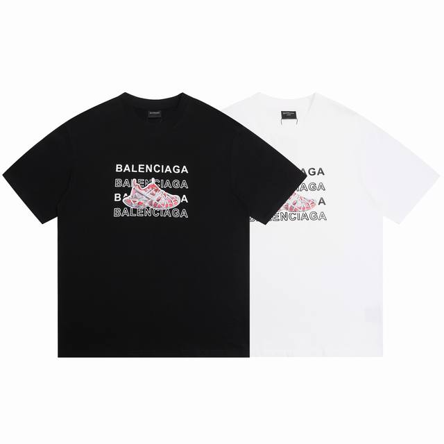 6926# 巴黎设计师款面料270克100%双纱全棉 字母硅胶彩色立体球鞋烫画工艺设计 尺码S M L Xl