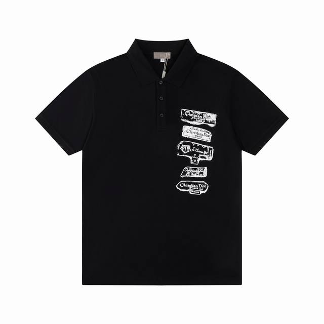 Dior 迪奥 Cd 字母刺印花 纯色polo衫 升级 灵感源自八十年代复古 原版面料 官方同款 定制 同缸染面料 手感非常舒服 春夏最新砖柜同步 时尚又个性