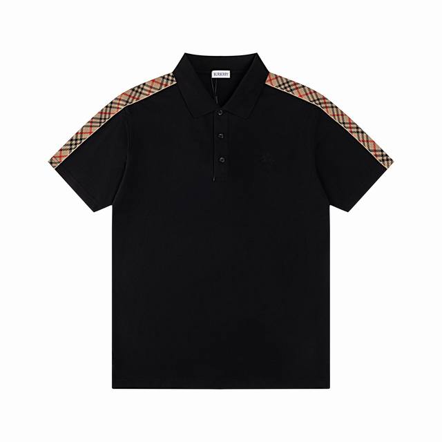 Burberry 巴宝莉领子条纹撞色拼接纯色Logo刺绣春夏新款男士时尚短袖polo衫 夏季想要穿得减龄又显活力 必须要有一件polo衫 经典且百穿不厌的基础衫