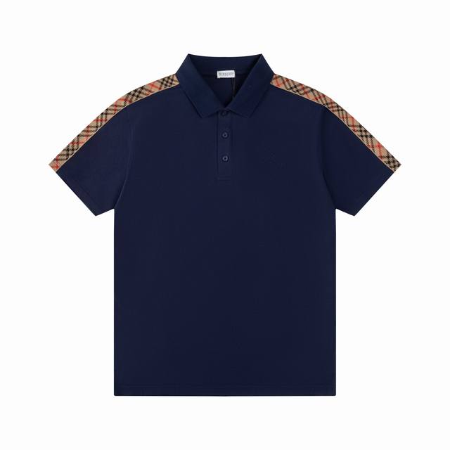 Burberry 巴宝莉领子条纹撞色拼接纯色Logo刺绣春夏新款男士时尚短袖polo衫 夏季想要穿得减龄又显活力 必须要有一件polo衫 经典且百穿不厌的基础衫