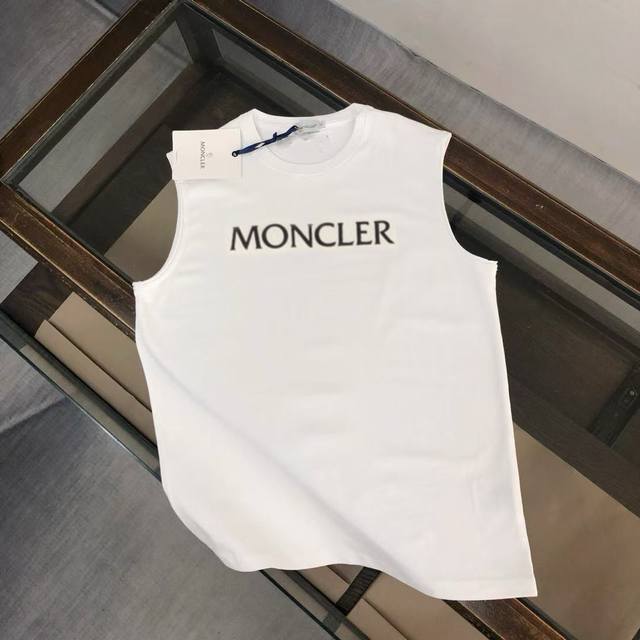 mon*Cler 蒙口 2025情侣款百搭纯棉背心 面料柔软舒适 全新设计灵感 极具时尚代表性 精致品植绒Logo设计 手感舒适透气 极为时尚耐看有腔调 上身效
