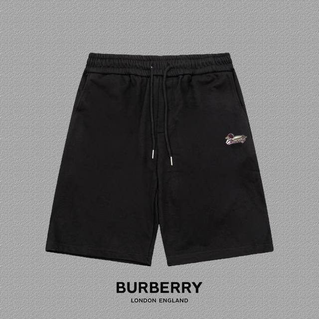 Burberry 巴宝莉 经典字母刺绣短裤 爆款定制400克活性版纯棉面料 采用立体绣花工艺 立体清晰可见 面料舒适有质感五分裤 码数 S-Xxl 颜色 黑