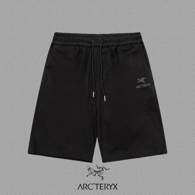 Arc,Teryx 始祖鸟 经典字母刺绣短裤 爆款定制400克活性版纯棉面料 采用立体绣花工艺 立体清晰可见 面料舒适有质感五分裤 码数 S-Xxl 颜色 黑