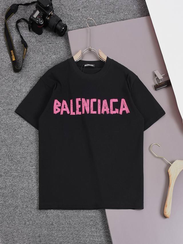 Bal 巴黎 甄选260克定制面料 顶级品质 个性立体发泡拉浆工艺 男女同款 尺码 S M L Xl Xxl 五个码 颜色 黑色 白色