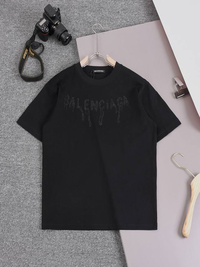 Bal 巴黎 甄选260克定制面料 顶级品质 进口澳钻烫压工艺 男女同款 尺码 S M L Xl Xxl 五个码 颜色 黑色 白色