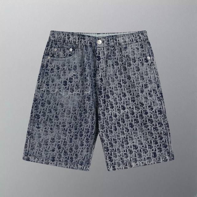 高版本 dior 迪奥2025最新款牛仔短裤 订制面料 面料采用特殊工艺烫银 高端品质 三标齐全 面料柔软舒适 颜色 图片色 码数 S-Xl