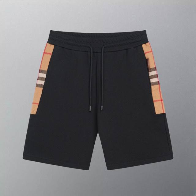高版本 burberry 巴宝莉 经典织带拼接 皮压Logo标 纯棉高品质面料 特别手感 超级质感 舒适柔软透气 休闲宽松版型 潮流男女同款 颜色 黑色 码数
