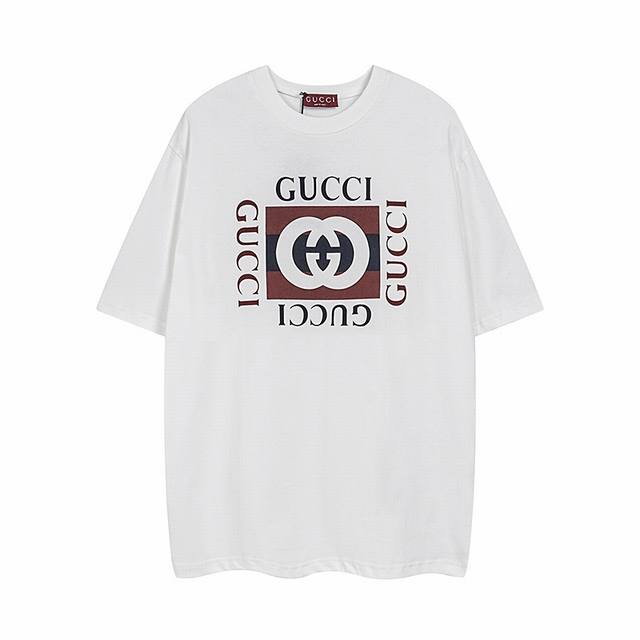 全年有货不下架 Gucci古驰 Ss 秀款新配色经典拼色字母 印花短袖T恤 购入原版开模打造 全套定制辅料 细节决定成败 面料 规格采用实打实280G 100%