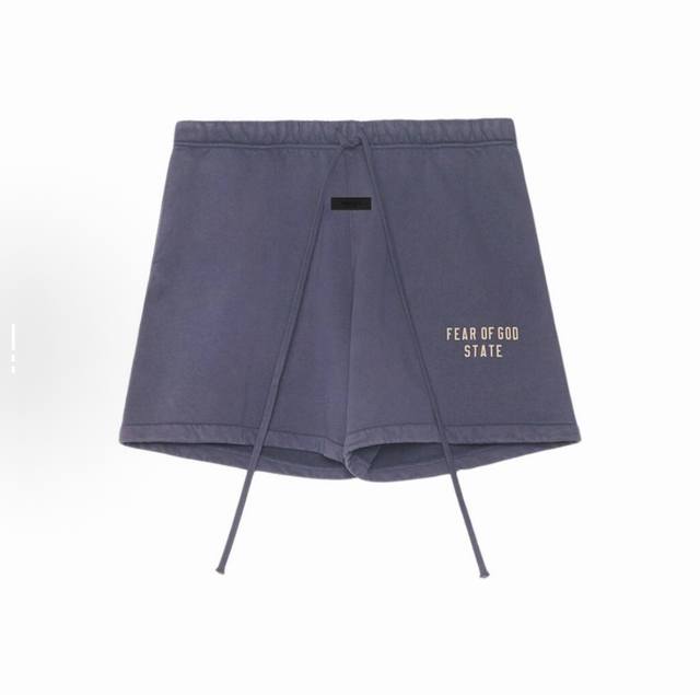 Fear Of God Essentials Marine Heavy Fleece Soccer Sweat Shorts 字母印花系带舒适美式重磅休闲短裤
